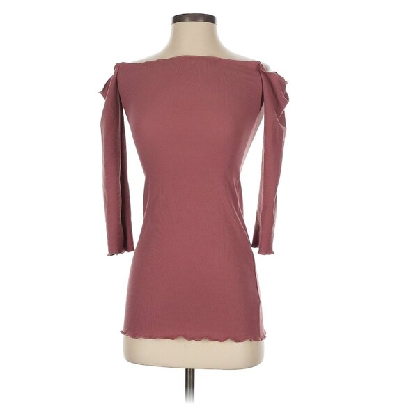 Pink Off the Shoulder Long Sleeve Mini Dress - Picture 2 of 5